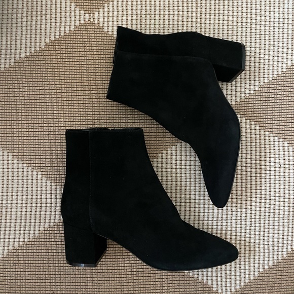 Bruno Magli black suede ankle zip booties - Picture 2 of 5